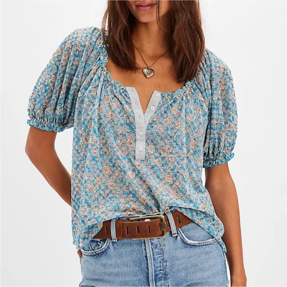 Free People Astra Peasant Top NWT